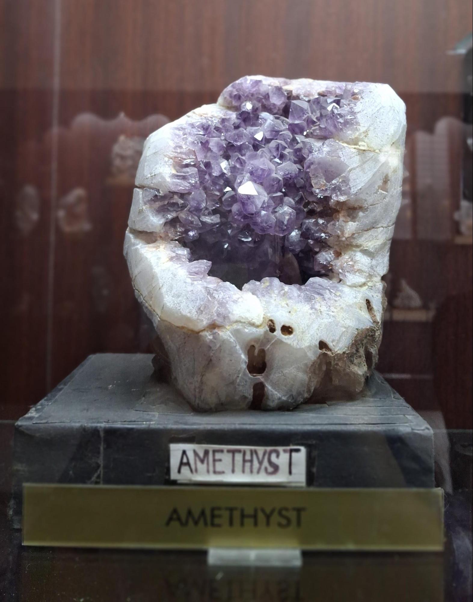 An amethyst lying in the ‘gargoti’ section of the Historical Museum & Research Centre at Ahilyanagar. (Source: CKA Archives)