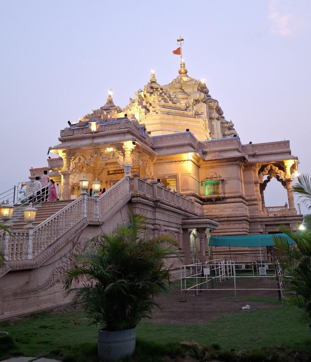 Evening view of the Datta Mandir in Savedi, Ahilyanagar. (Source: CKA Archives)