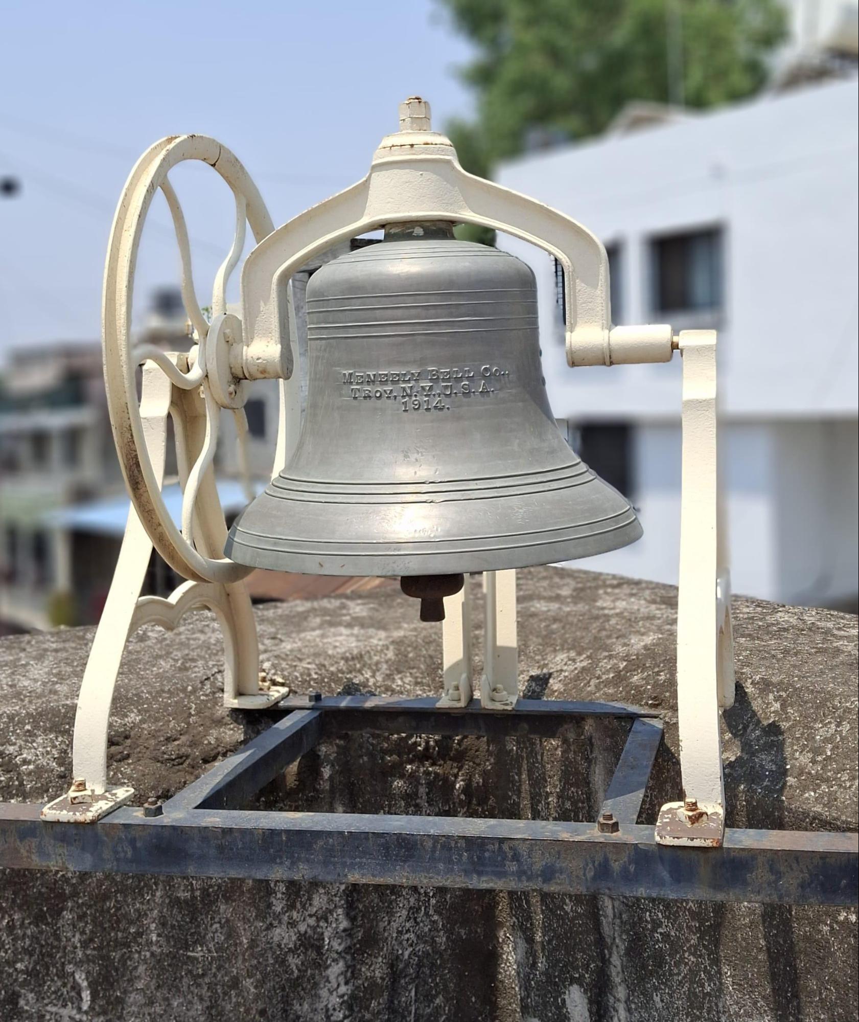 The old bell at Hume Memorial Church, crafted in 1914, has become a legend within the city. (Source: CKA Archives)