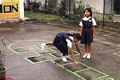 Nondi, a traditional game often referred to as hopscotch in various cultures, is a popular children's game in India, particularly in the southern states.[1]