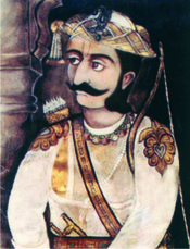 Portrait ofRaghuji Bhosale I (r. 1739–1755), whose capture of Pauni and Bhandara fort in 1738 secured Maratha control over the district and opened the eastern frontier for campaigns into Bengal and Odisha.