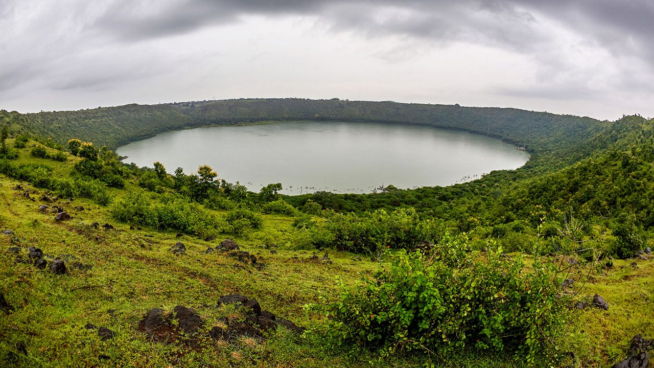 The Lonar Crater at Buldhana. Source: Incredible India[2]