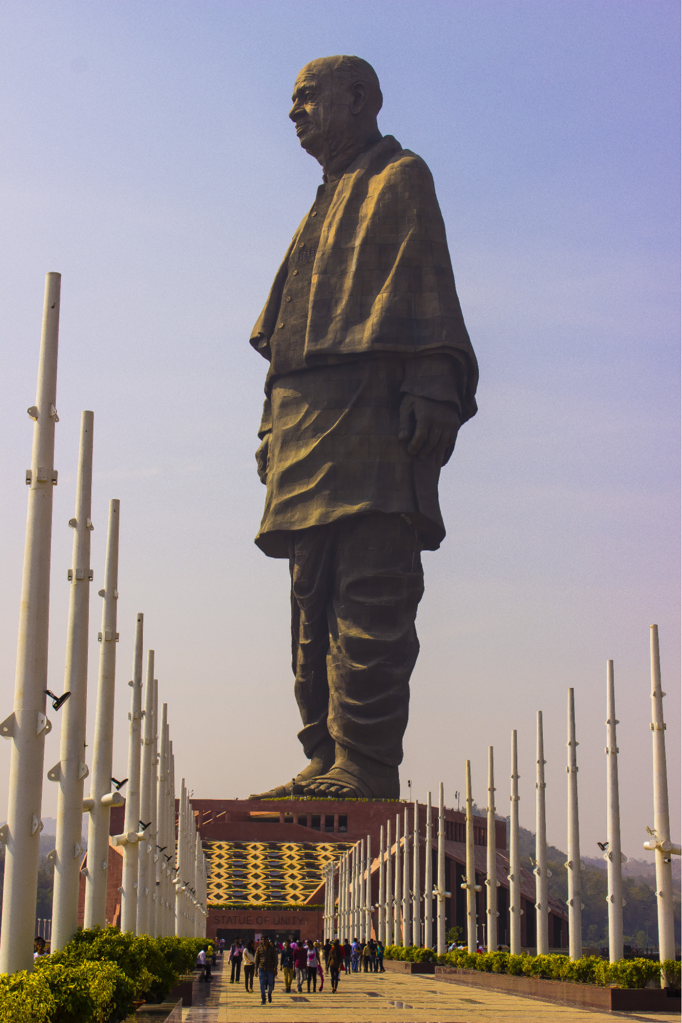 The Statue of Unity, designed by Ram Vanji Sutar, is the tallest statue in the world, standing at 182 meters.[4]