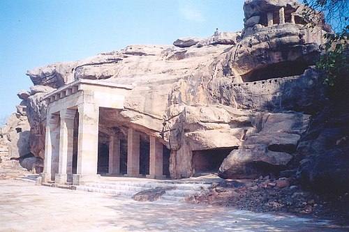 Hathigumpha Caves, Udayagiri Hills, Odisha inhouse the renownedHathigumpha inscription, carved into the rock face above the cave entrance. Notably, the inscription contains one of the earliest references toVairagad(present-day Gadchiroli district).
