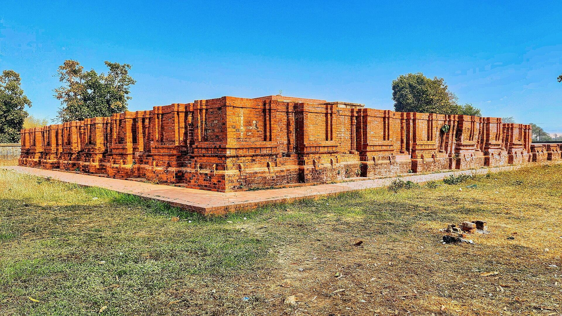 Remains of the 5th-century Nagara Brick Mandir, showing its distinctive brick construction.[1]