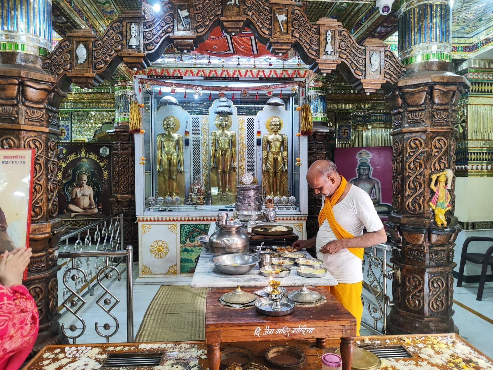Inside the Digambar Jain Mandir in Gondia City (Source: CKA Archives)