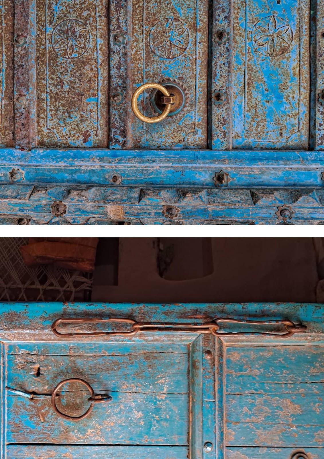 The main door has metal rings attached which are used as doorbells. (Source: CKA Archives)