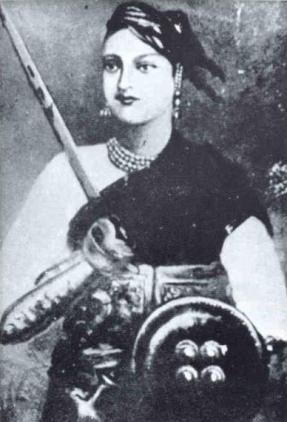 The Rani of Jhansi, as imagined in later portraiture. It is said that Lakshmibai’s family had ties to Parola in northern Khandesh, where her maternal relatives resided and her father, Moropant Tambe, is believed to have contributed to the construction of the fort. These connections reportedly drew British attention to the region after her Revolt.