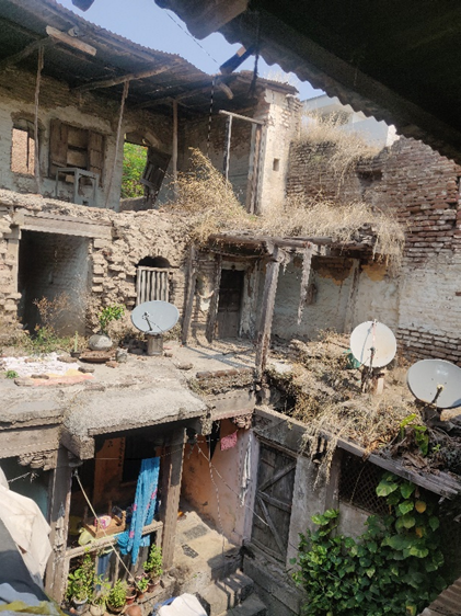 The view from the third floor provides a perspective of both the wada's internal organization and its relationship to surrounding buildings. (Source: CKA Archives)