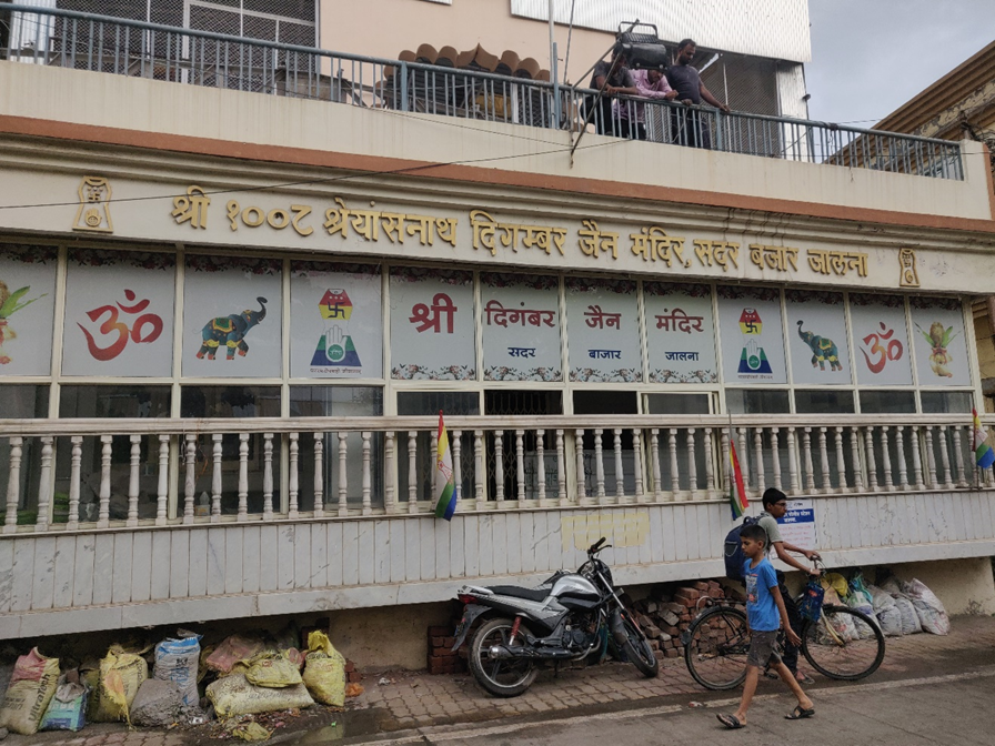 Outside the  Jain Mandir in Jalna City (Source: CKA Archives)