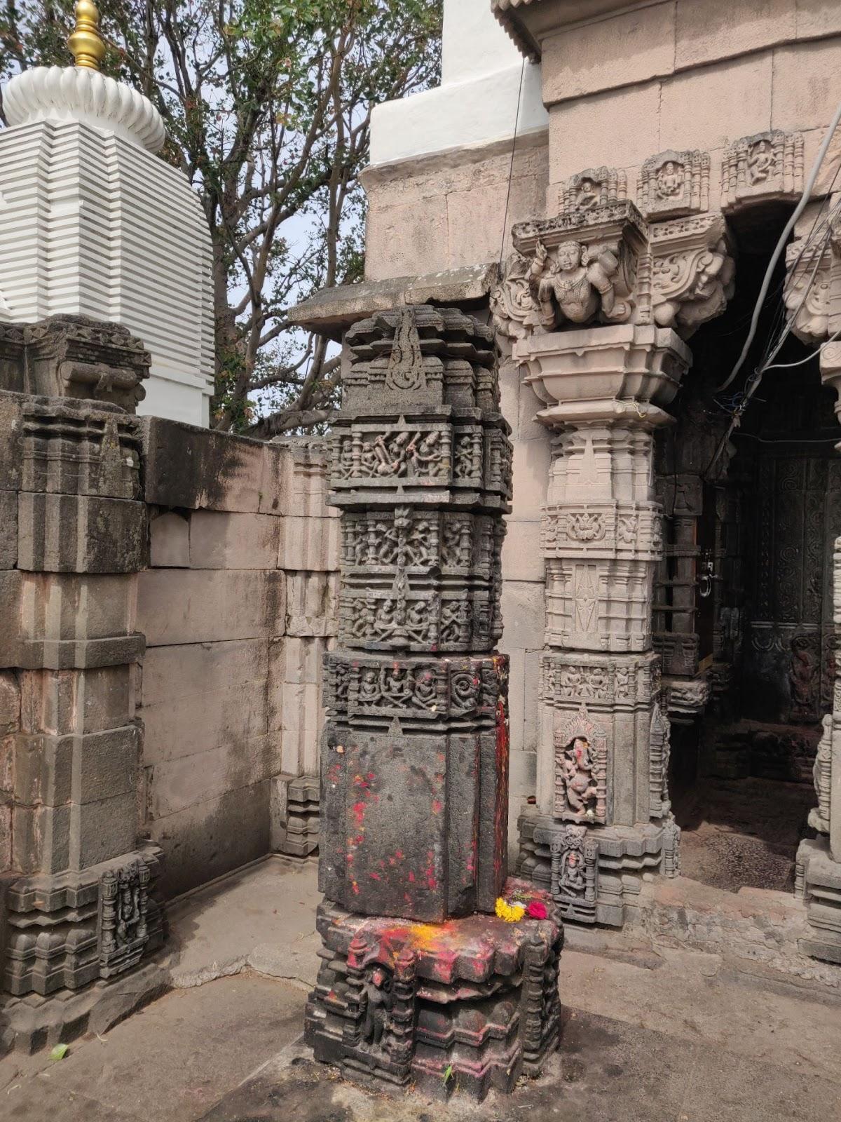 Possibly a pillar of the now broken Sabha mandap of the Mandir (Source: CKA Archives)