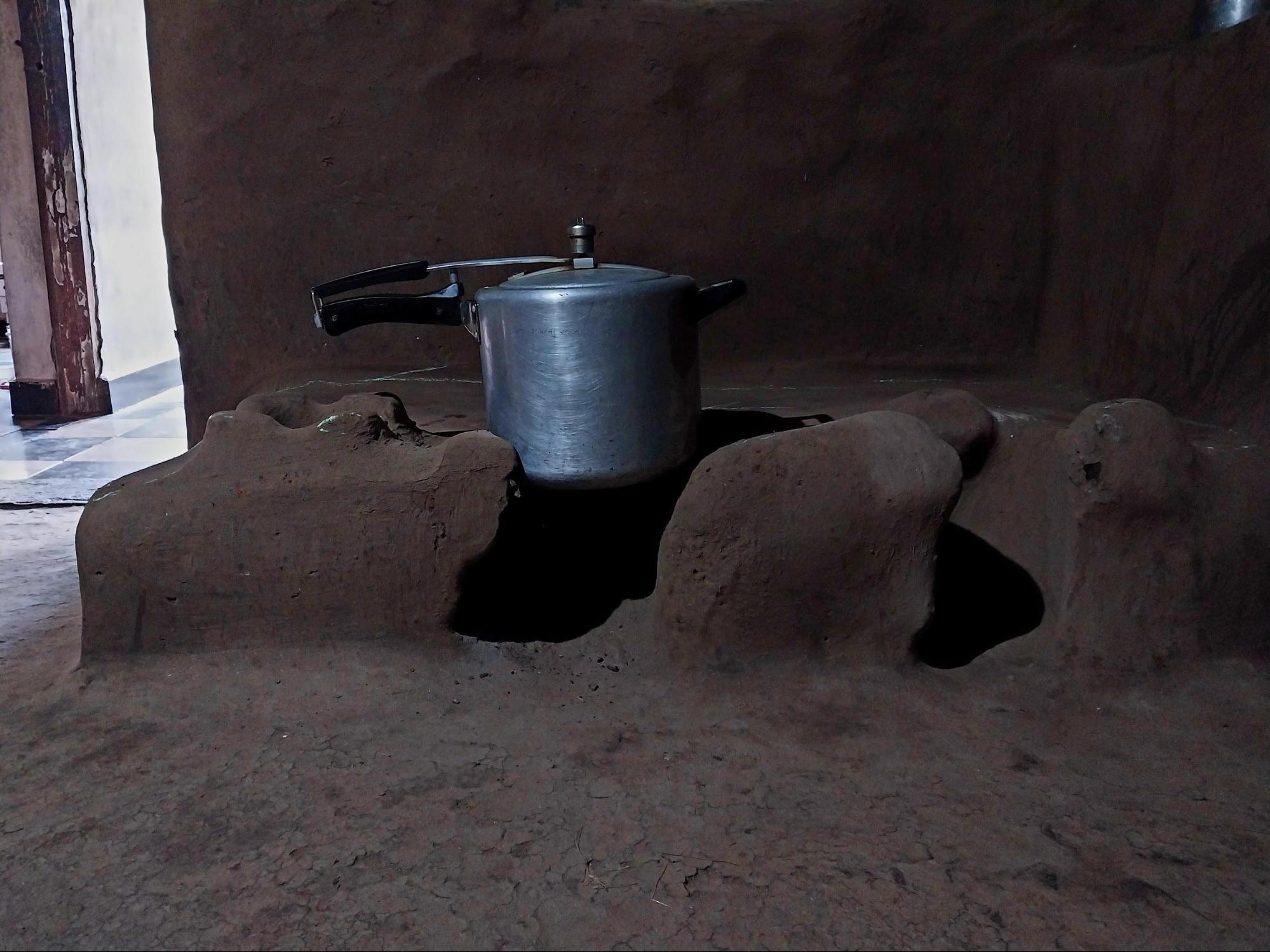 A wooden cupboard embedded directly into the wall structure, showcasing a built-in furniture design from a bygone era. (Source: CKA Archives)
