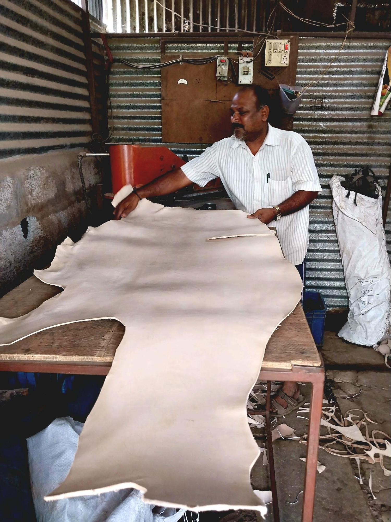 Sheets of chemically processed leather. Source: CKA Archives