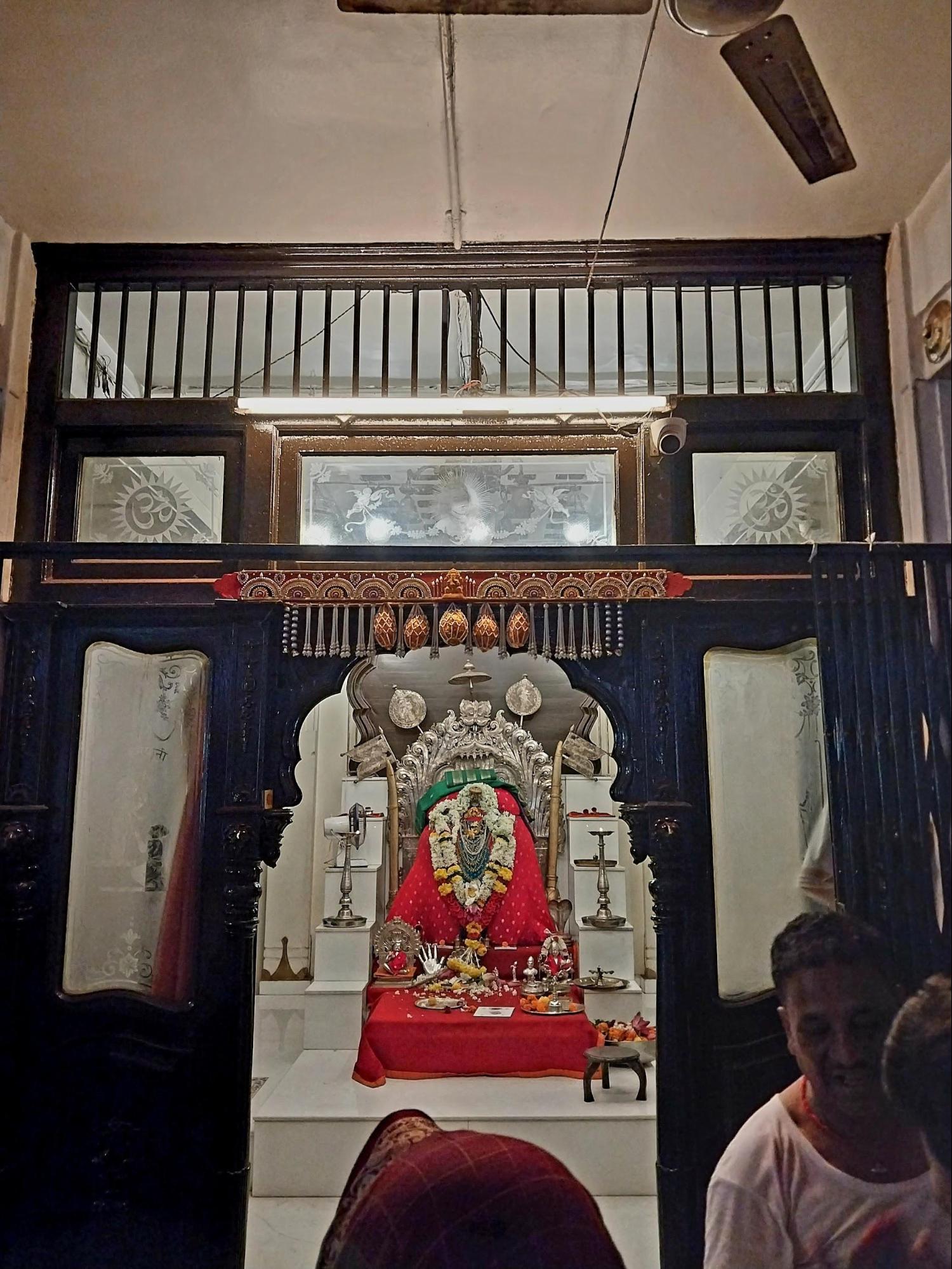 The garbha griha of Bhavani Mandap, housing the murti of Bhavani Devi. (Source: CKA Archives)