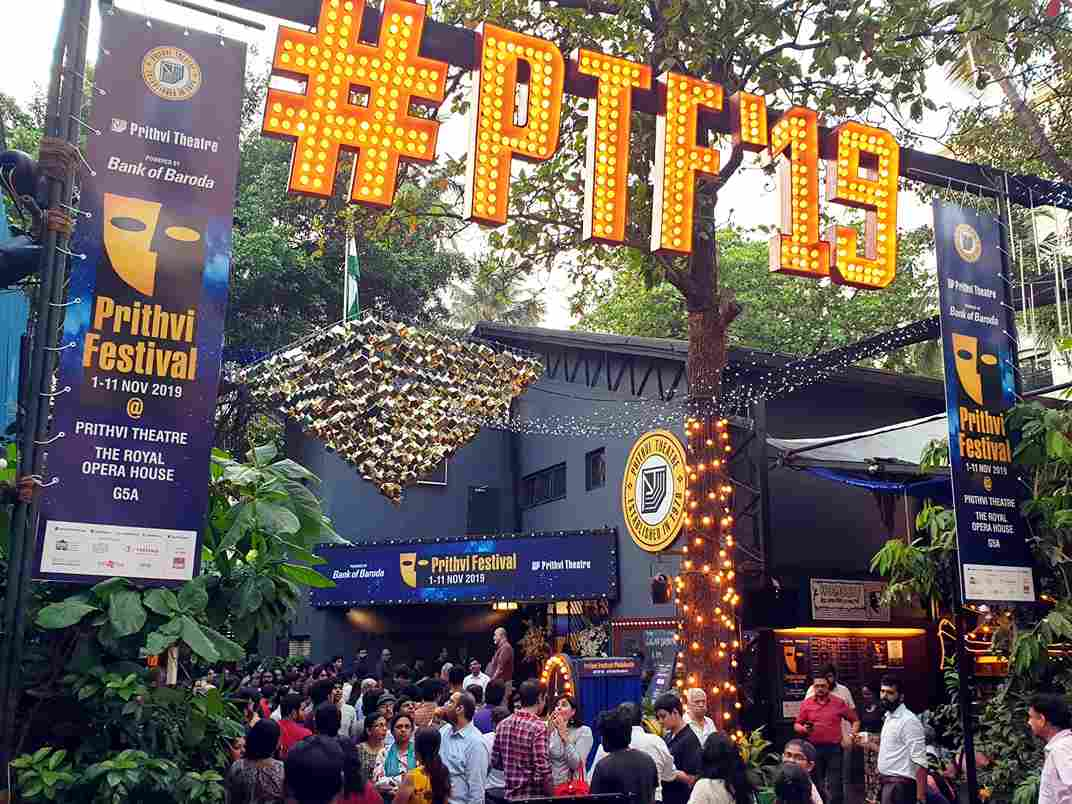 Prithvi Theatre during the annual Prithvi Festival, held every November since 1983 to mark the theatre’s anniversary.[8]