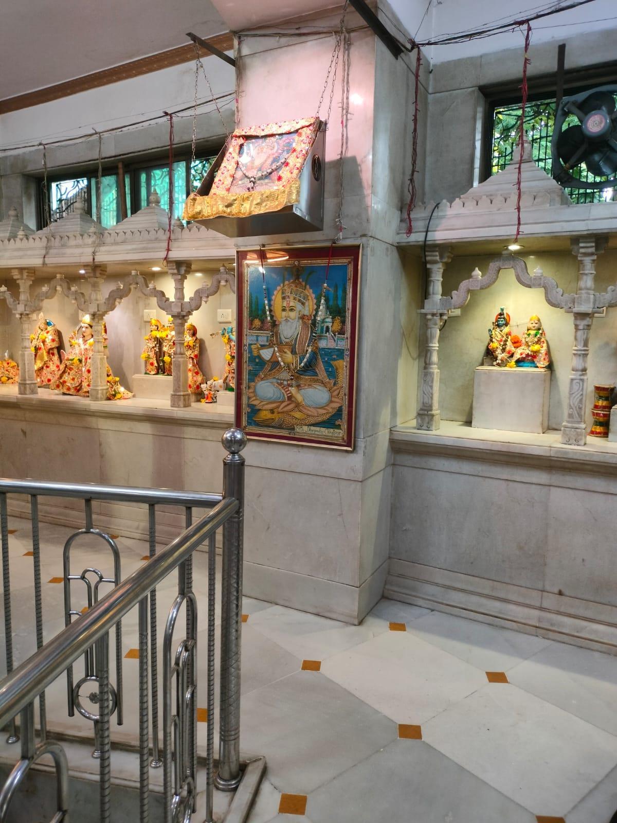 Sanctum of the Mandir featuring representations of Jhulelal and other Devtas and Devis. (Source: CKA Archives)