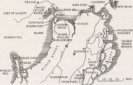 19th-centurymap showing Sion Causeway at the top