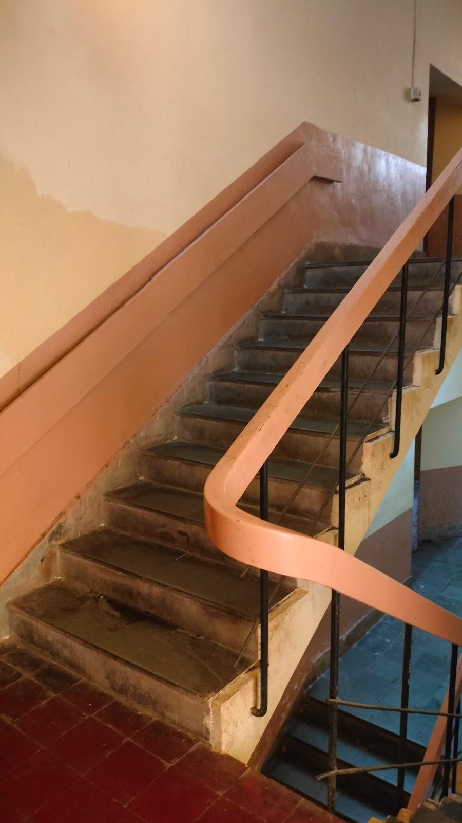 RCC staircases having a polished stone finish and metal railings. Source: CKA Archives