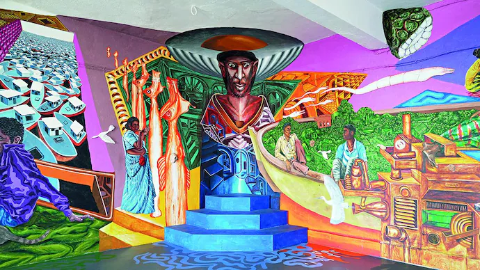 MUAF features large public art installations, workshops, and live performances. With over 60 artists from India and abroad, it brings art into public spaces and encourages dialogue on urban issues.[8]