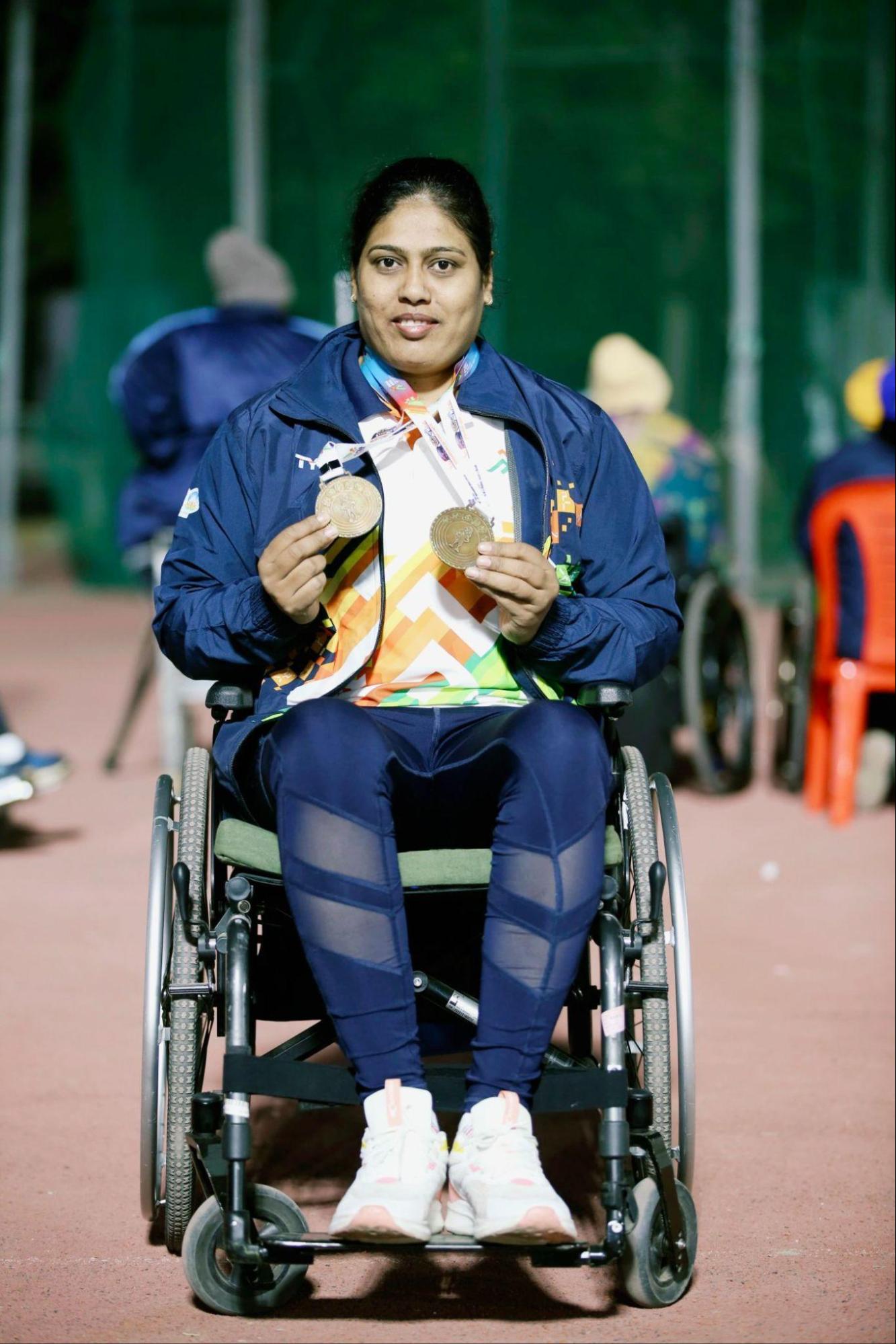 Bhagyashree Jadhav at the 2023 Khelo India Para-athletic games[1]