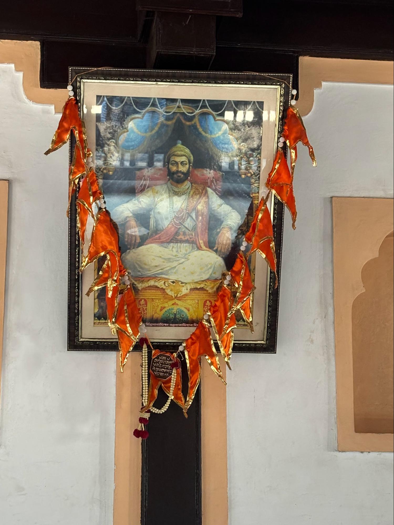 Portrait of Chhatrapati Shivaji Maharaj inside the Mandir, placed to commemorate the historical connection with him and his mother, Rajmata Jijabai. (Source: CKA Archives)