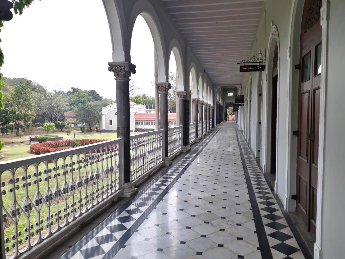 The corridor of the Aga Khan Palace. (Source: CKA Archives)