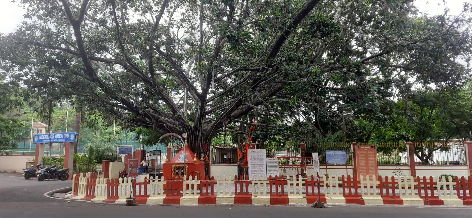 View of the small Hanuman Mandir located along the footpath on NDA Pashan Road. (Source: CKA Archives)