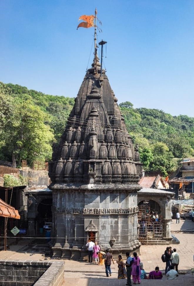 Bhimashankar Mandir in Khed taluka, considered one of the twelve Jyotirlingas of Bhagwan Shiv. The Mandir is renowned for its Mahashivratri celebrations.[6]