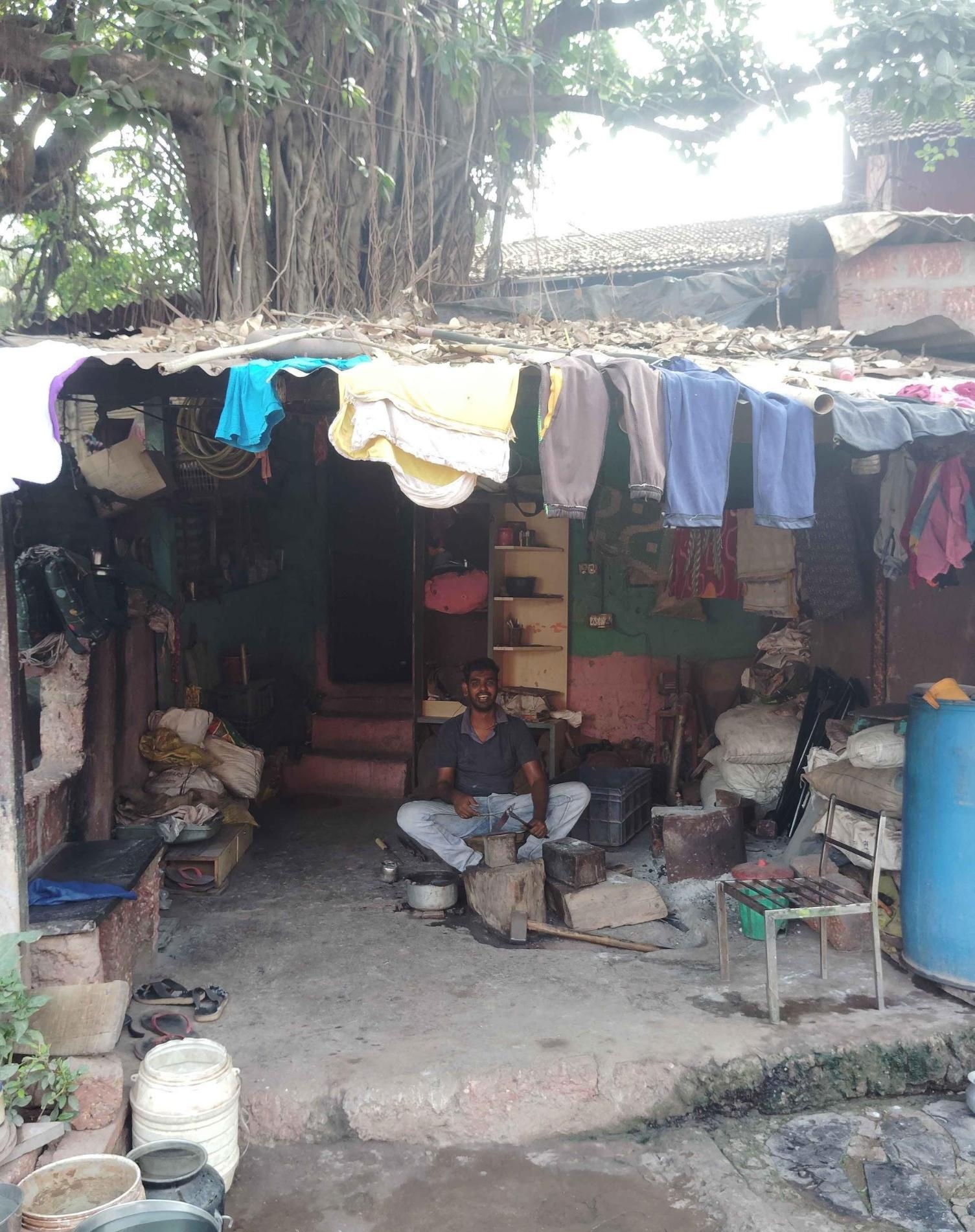 The house and workshop of a member of the Lohar community in Ratnagiri City. (Source: CKA Archives)