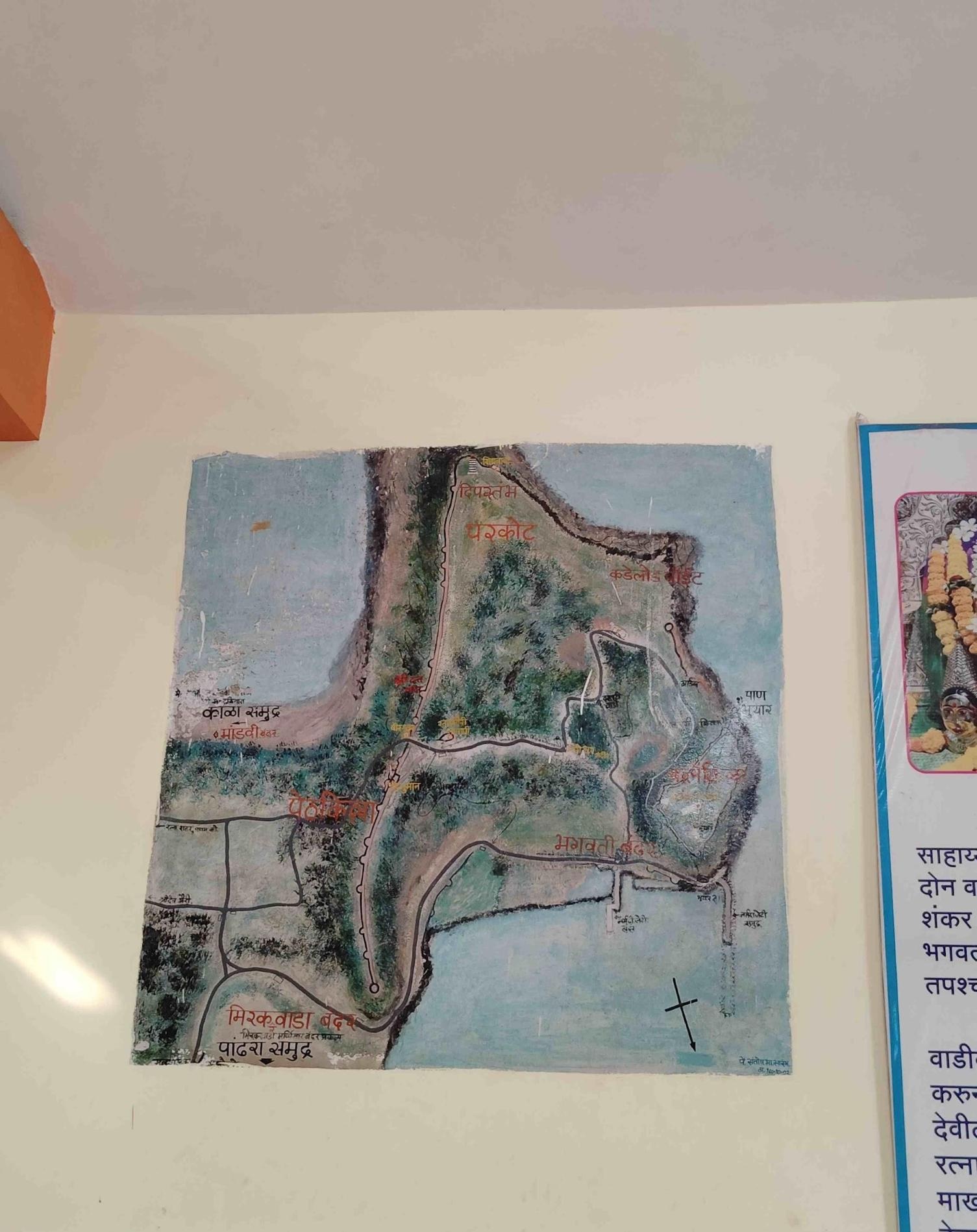 A layout of the Ratnadurg Fort in Ratnagiri which is surrounded by the Arabian Sea. (Source: CKA Archives)