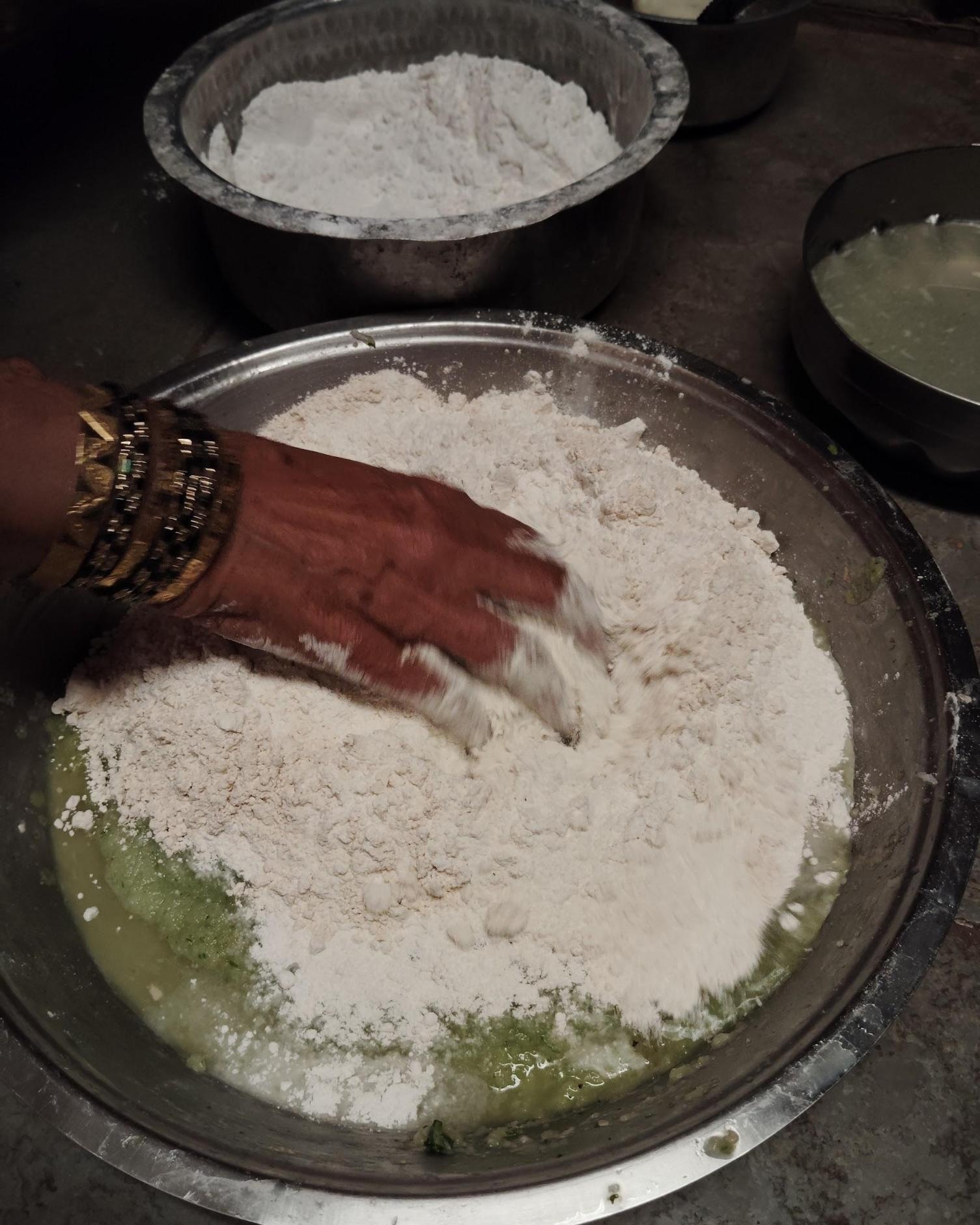 Preparation of Vade batter(Source: CKA Archives)