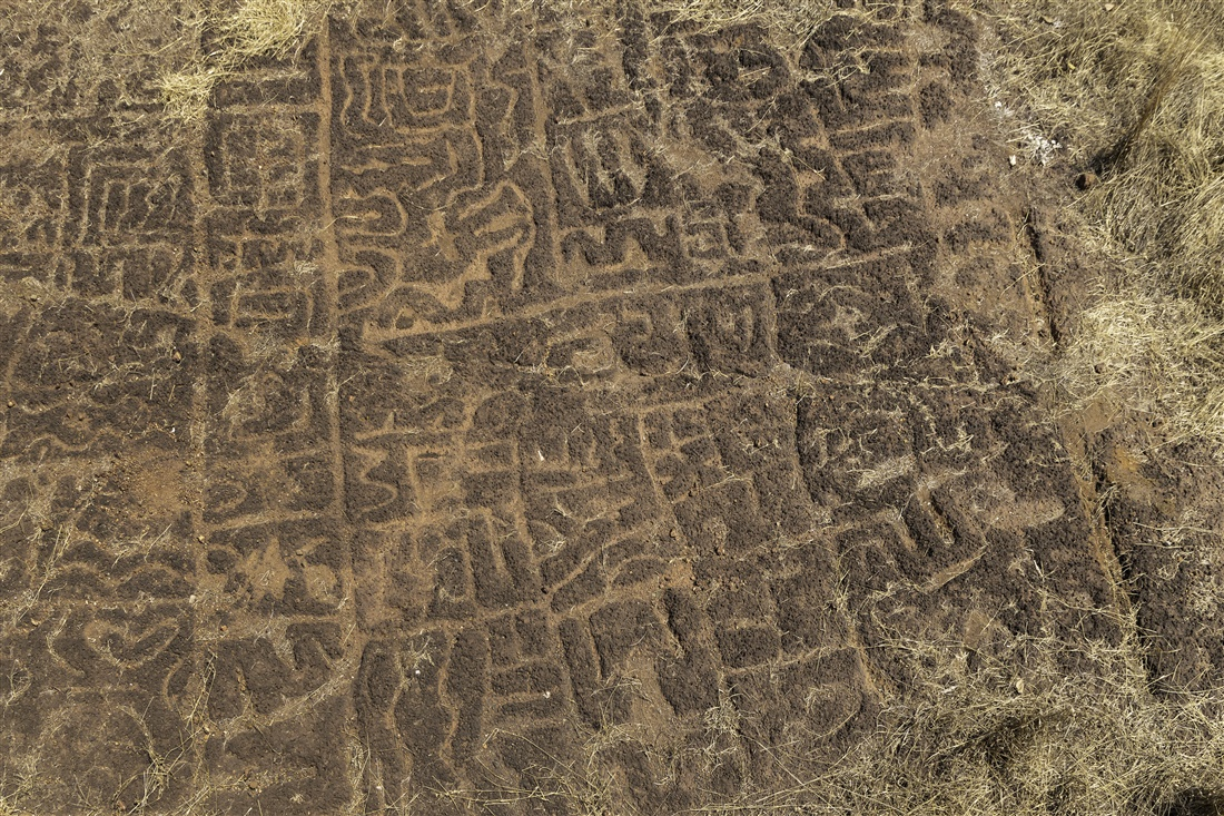 A petroglyph with a complex geometric design, which lies in Niwali, Ratnagiri district.