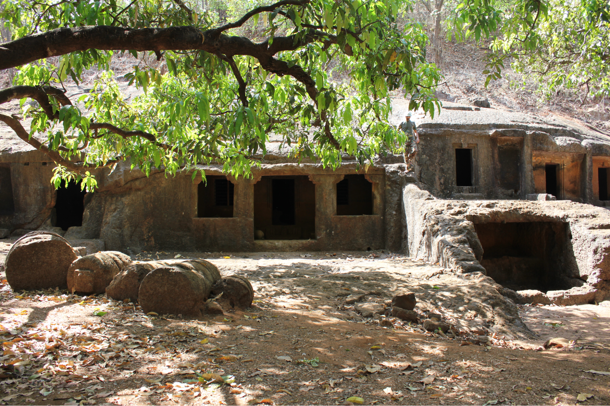 Panhale Kaji Caves are a group of 29 rock-cut caves which are believed to have been first excavated by Hinayana Buddhists and later expanded under the Vajrayana tradition between the 3rd and 11th centuries CE.
