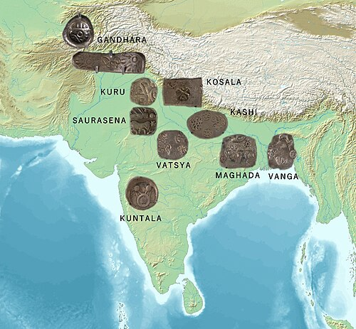 Map showing early coinage across ancient Indian regions (3rd–4th century BCE), including the Kuntala country in the south. Kuntala encompassed parts of present-day southern Maharashtra and Mysore. Sangli is believed to have been part of this early territorial formation.