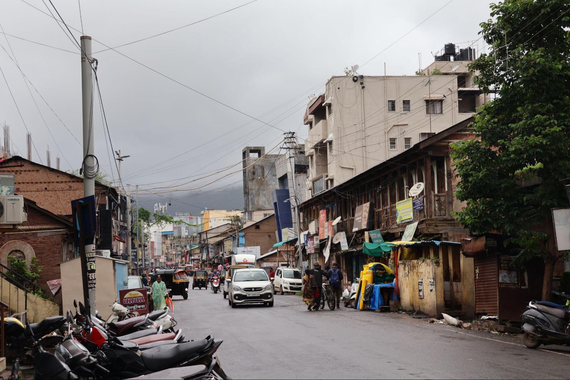 A changing skyline along Khalcha Rasta, where older forms remain alongside newer ones. (Source: CKA Archives)