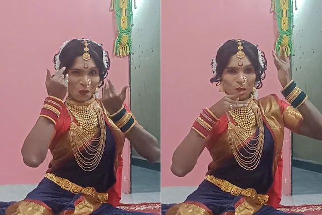 Shivam Ingale, a male Lavani performer from Satara.[1]