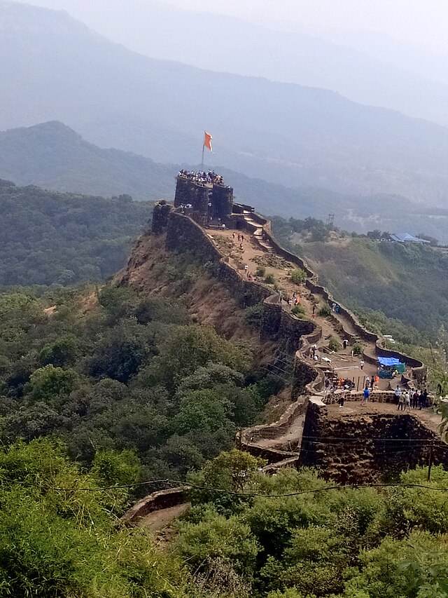 Pratapgadh atop the hill in Mahabaleshwar. Maratha forts strength lay in their height and difficulty in access.