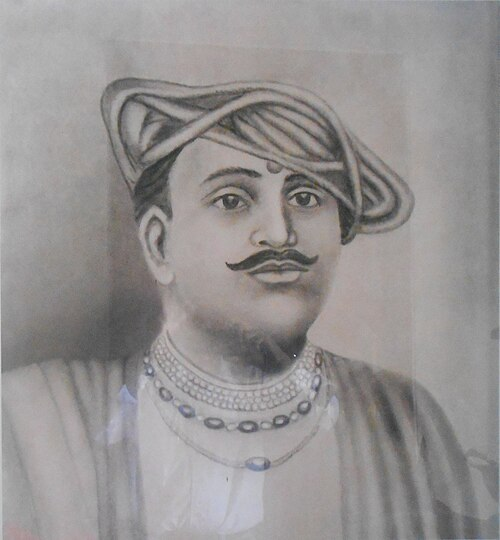 Portrait of Sarkhel Kanhoji Angre (1669–1729), the legendary commander of the Maratha Navy who operated from coastal strongholds like Vijaydurg and Sindhudurg.