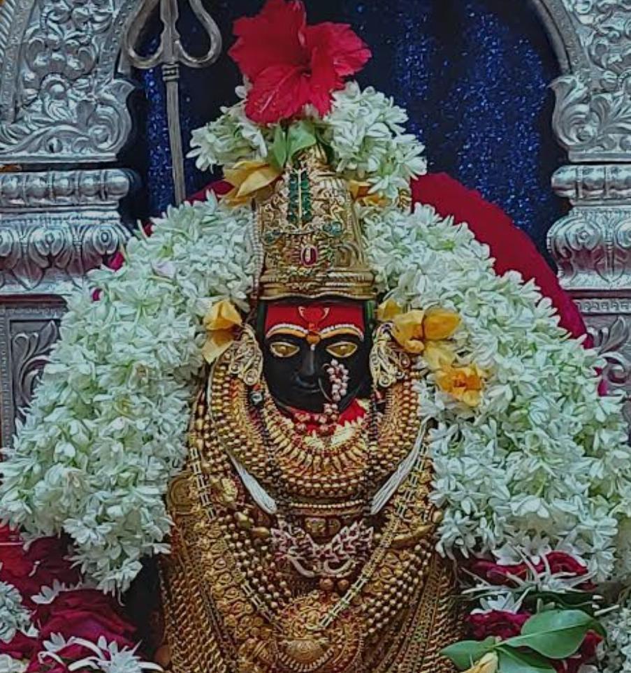 The murti of Aklai Devi at the Aklai Devi Mandir.[2]
