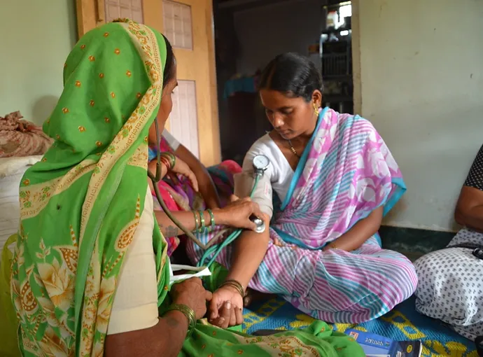 Village healthcare workers (VHWs) of the CHRP. Source: CRHP India[3]