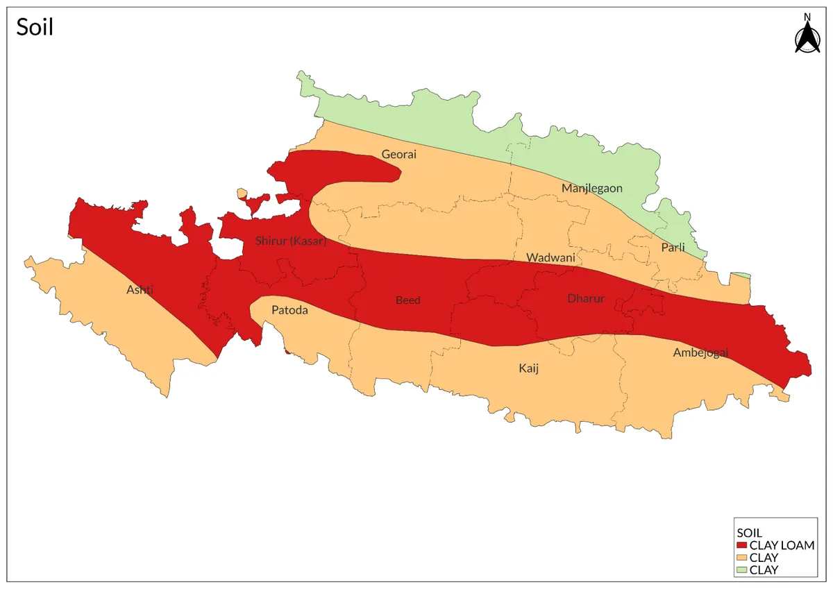 A manually made farm pond and level grooves (on the right and back)used for rainwater harvesting in the village of Mandavkhel, Beed.