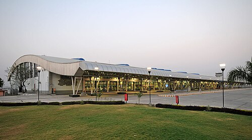 Exterior view of Aurangabad Airport in Sambhaji Nagar district.
