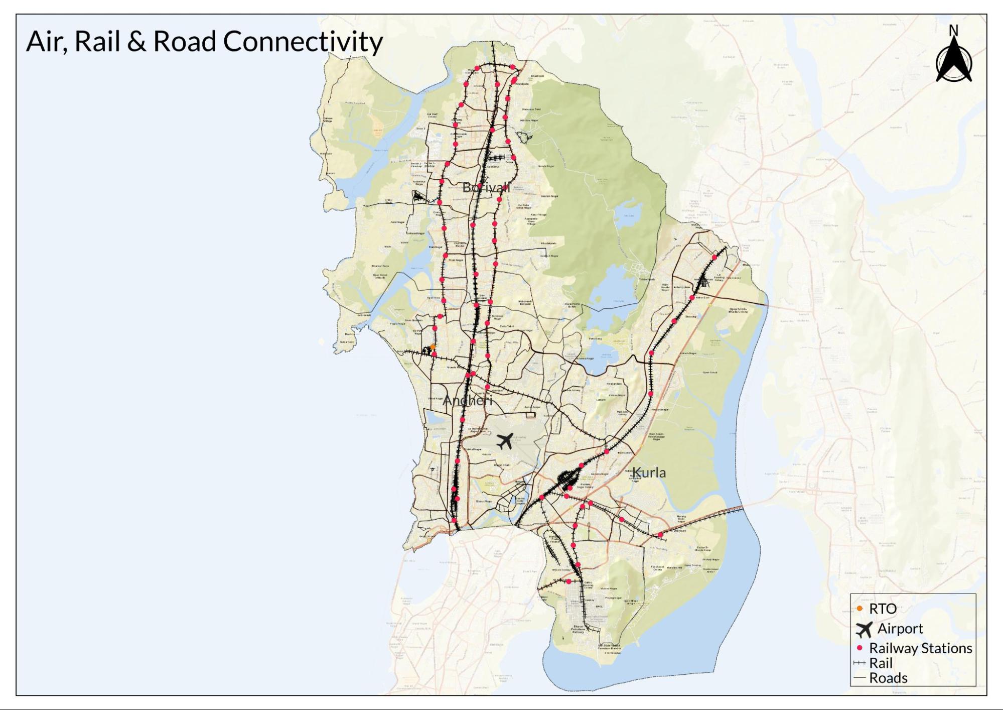 Sketch of the first train service from Mumbai to Thane, shown crossing an early viaduct.