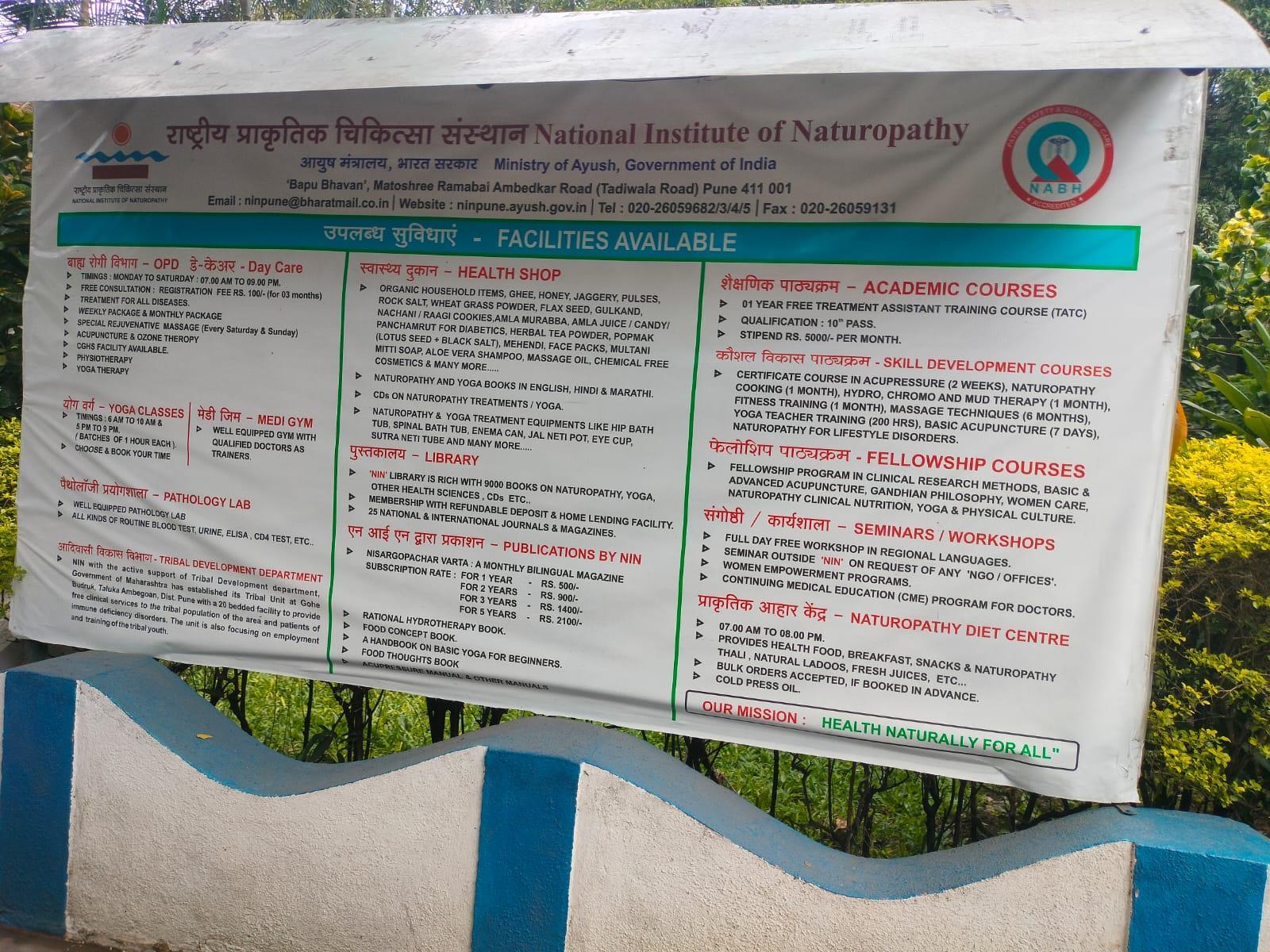 Facilities & Courses Available at Naturopathy (Source: CKA Archives)