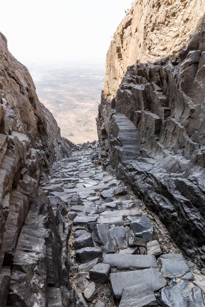 Naneghat Pass in the Junnar region, Pune district once linked coastal ports with inland trade centres on the Deccan plateau.