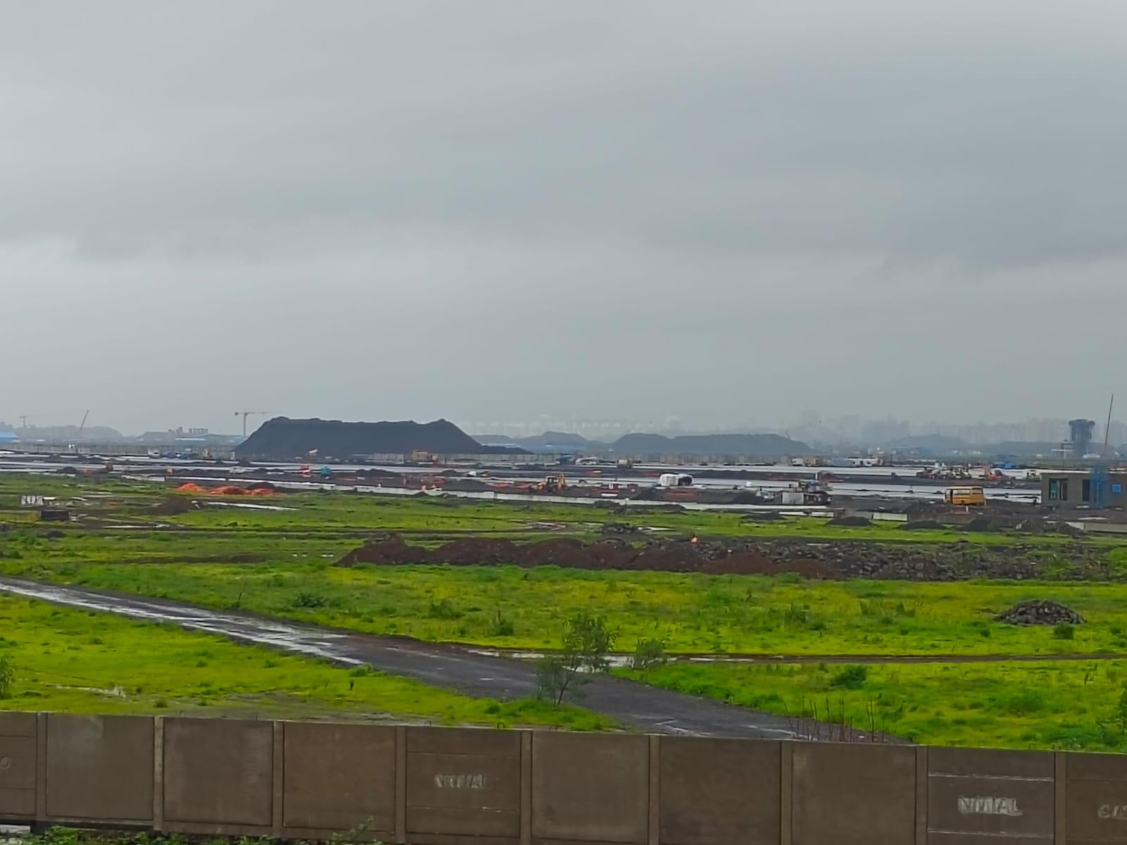 Site of D. B. Patil International Airport under construction in Ulwe, Uran taluka. (Source: CKA Archives)