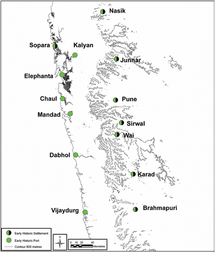 Map of key ports and settlements in the Indian Ocean trade network during the 1st millennium BCE. Dabhol, on the Konkan coast in present-day Ratnagiri district, was one of several active ports noted that connected western India to Arabia, Persia, and East Africa. Source: South Asian Studies