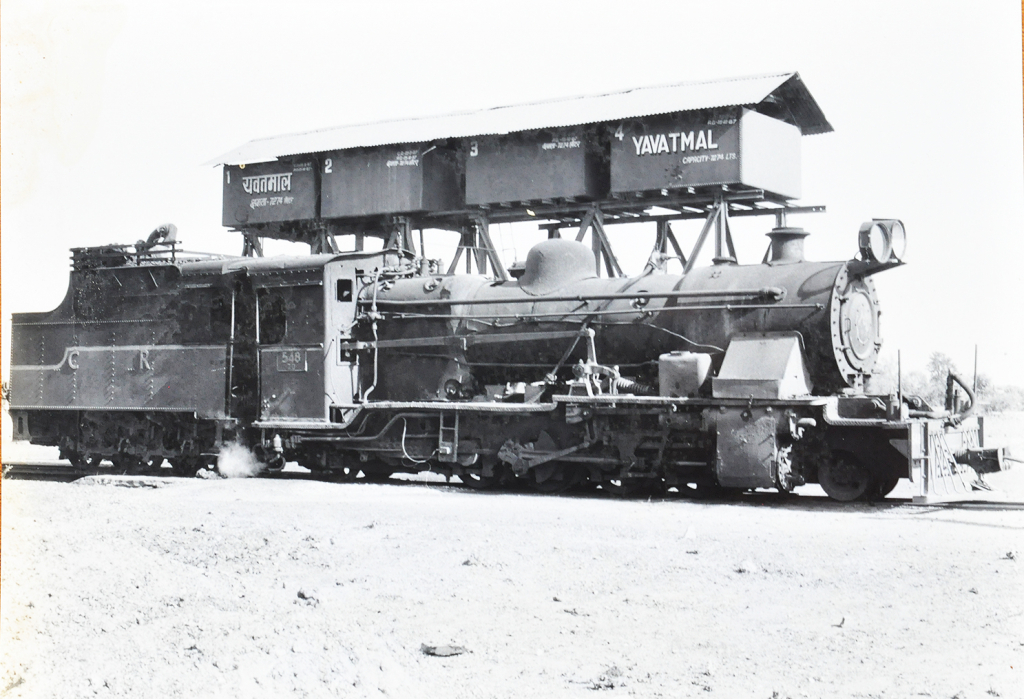 An archival photograph of the Shakuntala Express, once powered by its original steam locomotive imported from Manchester.